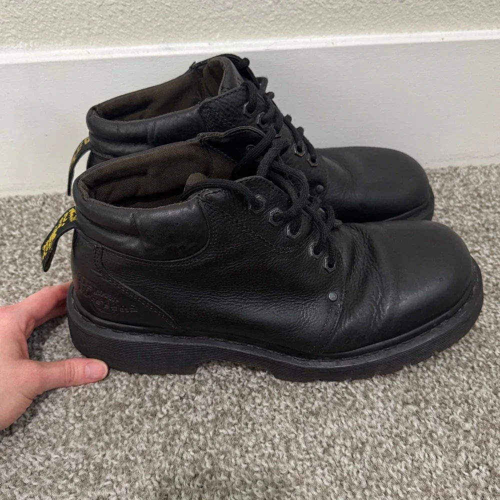 Vintage Doc Martins 8A23 England Men's Size 9 Grunge Chunky Y2K Black‎ Work